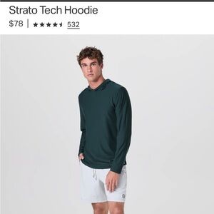 Vuori men’s long sleeve hoodie shirt size large